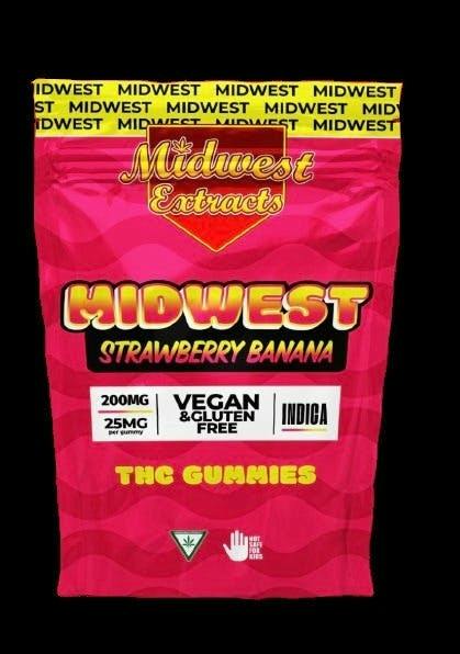 Strawberry Banana | Gummies | 8pk | 25mg/ea by Midwest Extracts