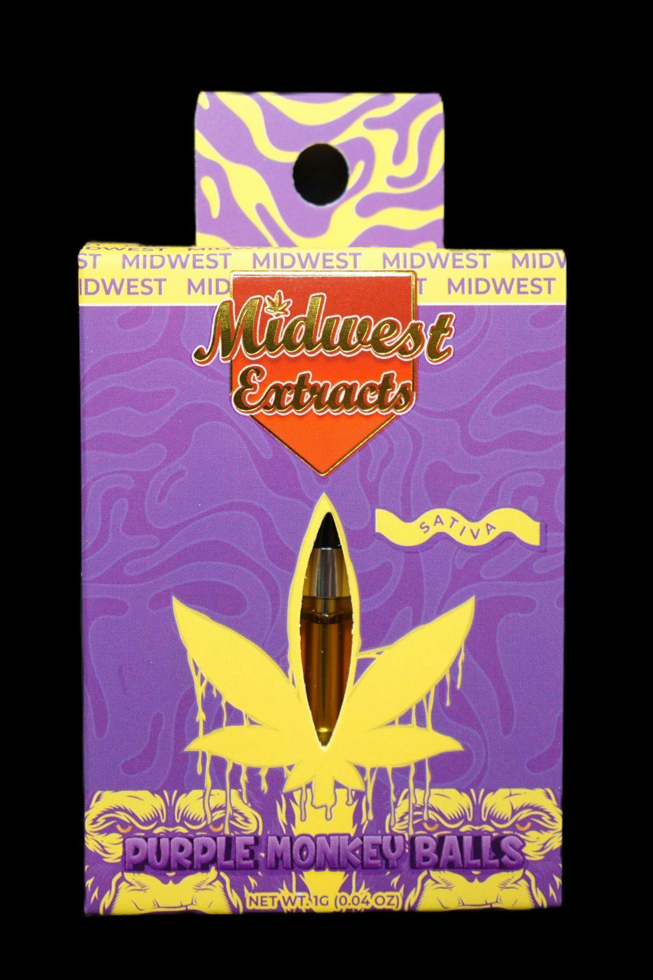Midwest Extracts | Purple Monkey Balls | Cartridge | 1g by Midwest Extracts