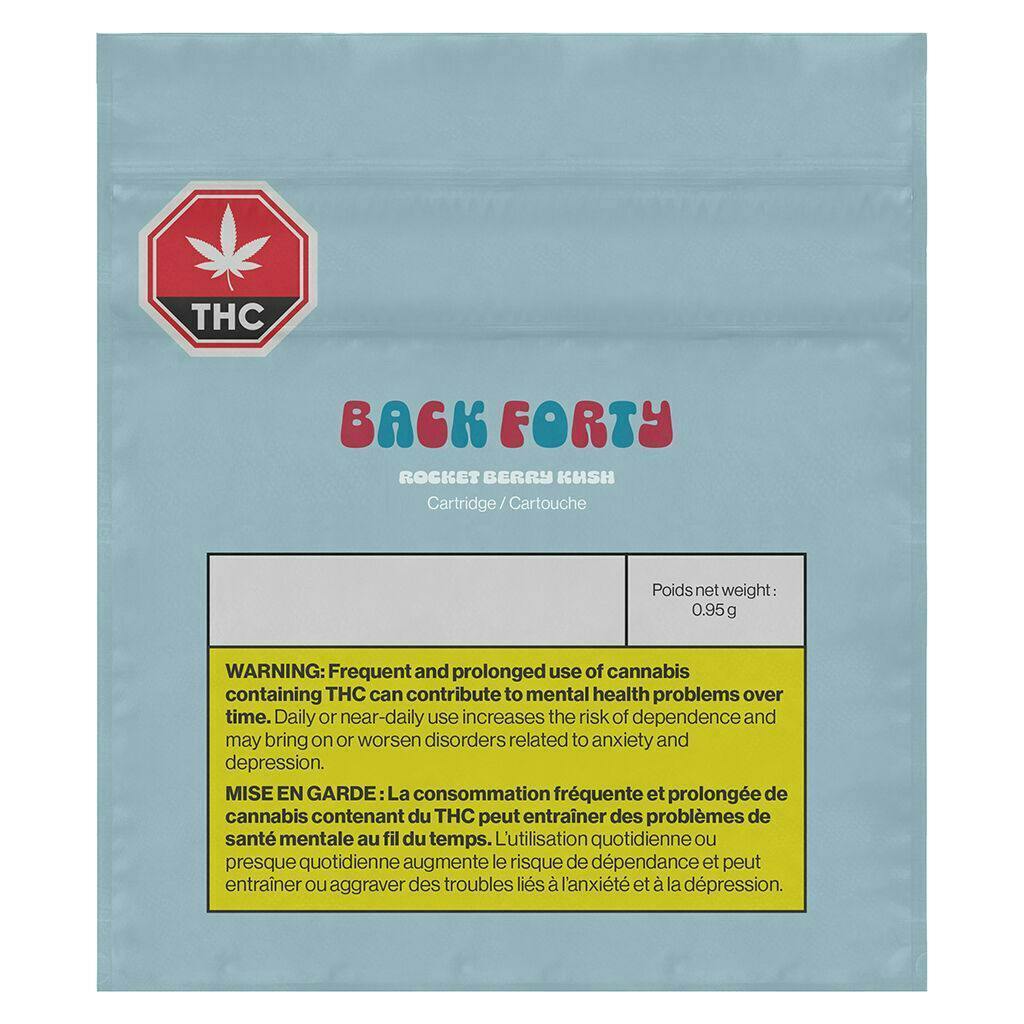 Back Forty | Rocket Berry Kush | Cartridge | 1g