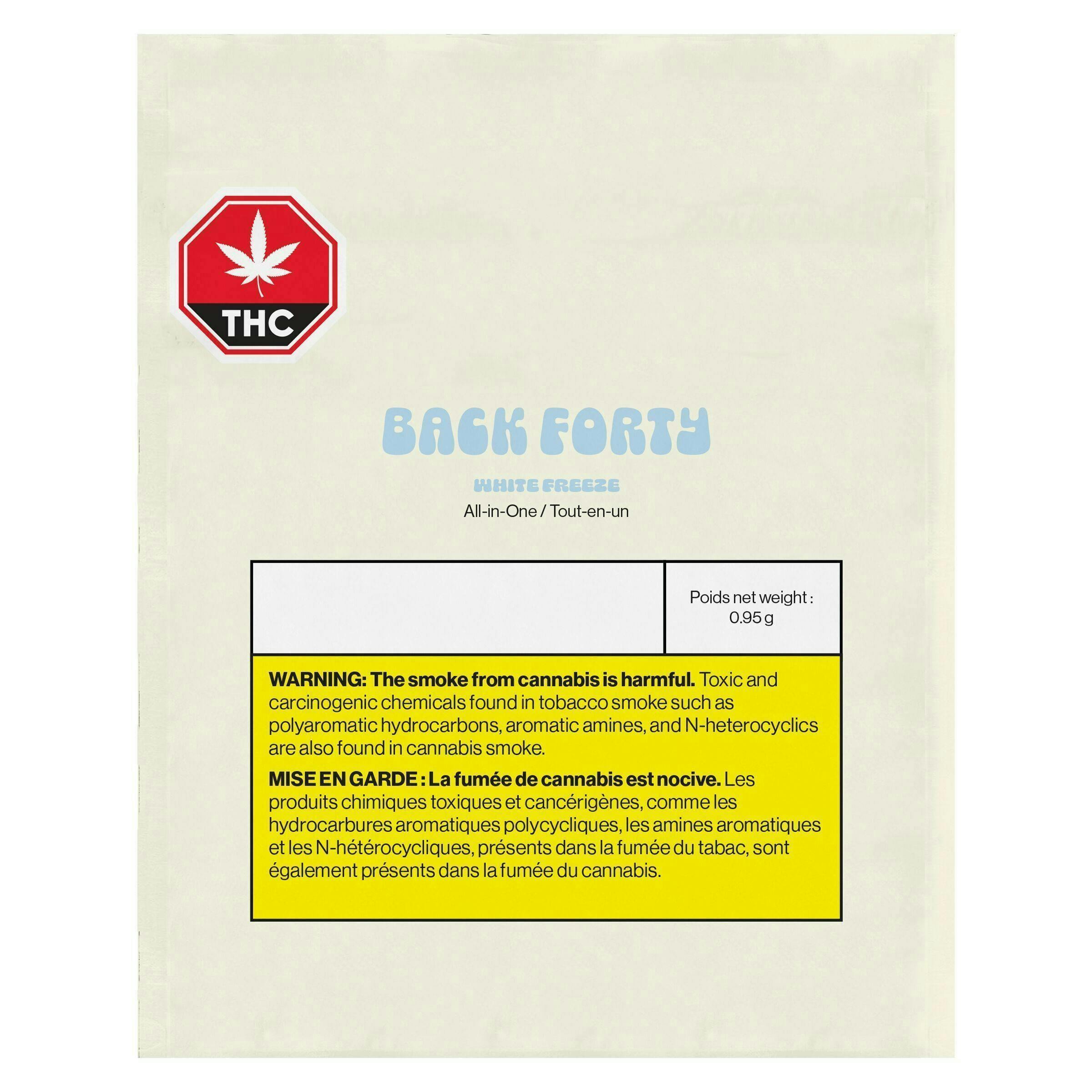 Back Forty | White Freeze | Disposable | 1g
