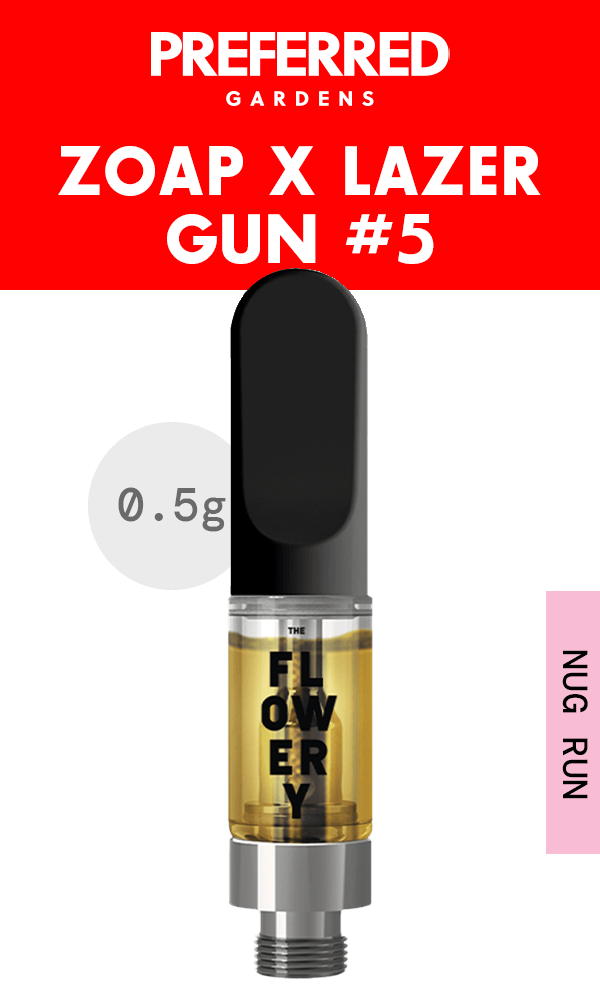 Zoap x Lazer Gun #5 | 510 Cartridge | 0.5g by Preferred Gardens