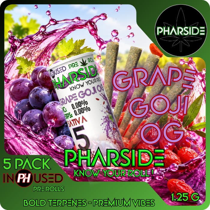 Pharside - Infused Pre-Roll 5 Pack- Grape Goji 6.25g