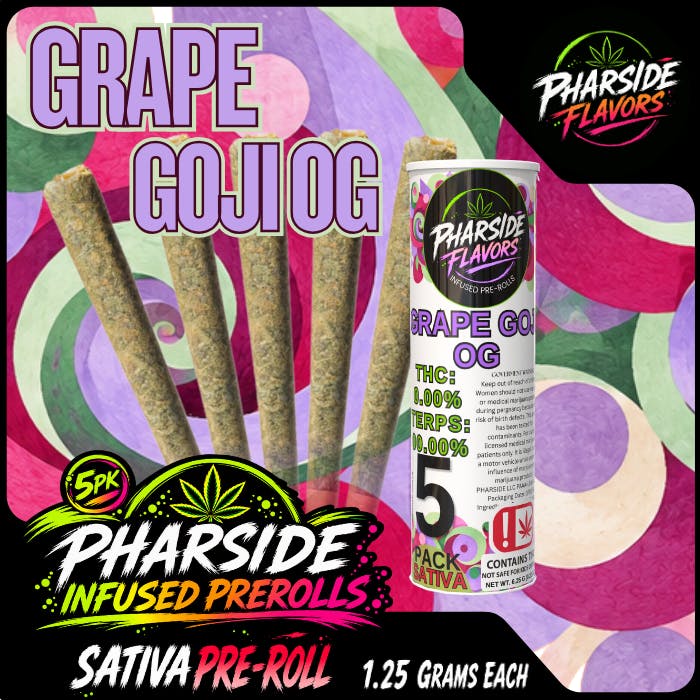 Pharside - Infused Pre-Roll 5 Pack- Grape Goji 6.25g