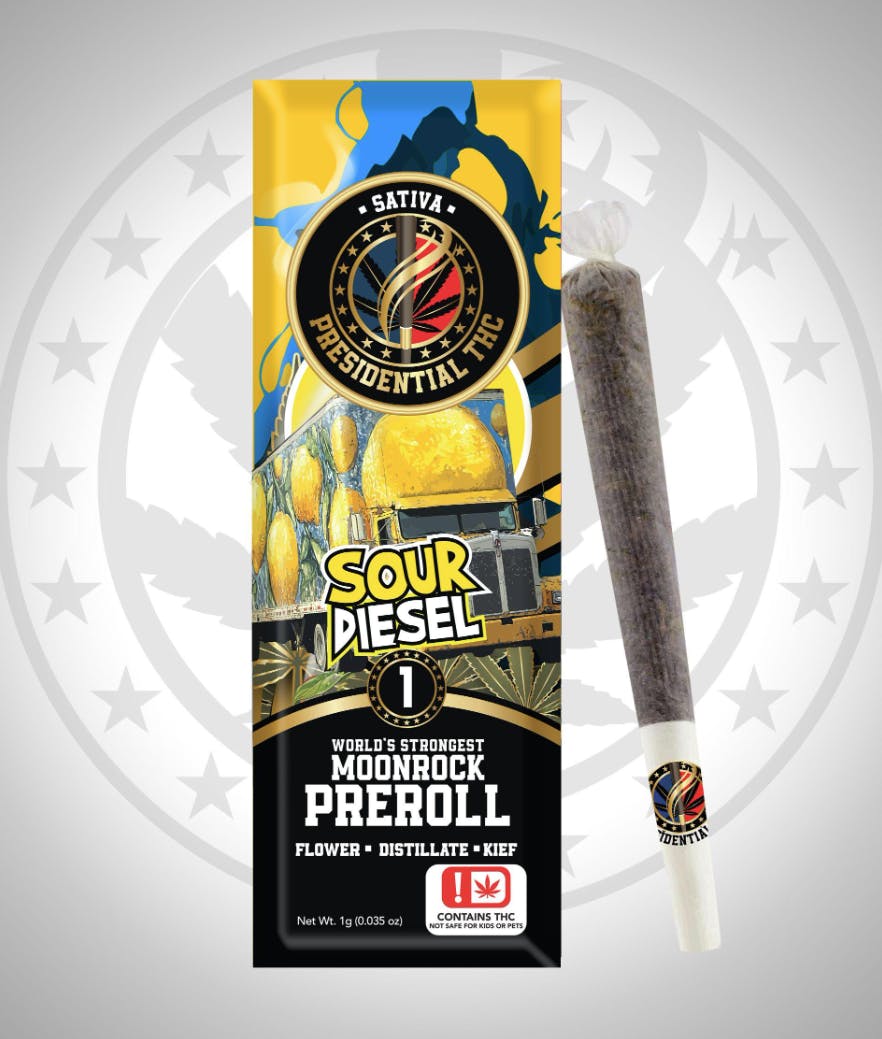 Sour Diesel | Moon Rock Preroll Infused Joint | 1g