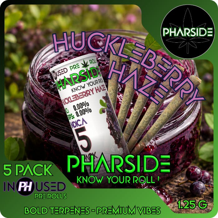 Pharside - Infused Pre-Roll 5 Pack- Huckleberry Haze 6.25g