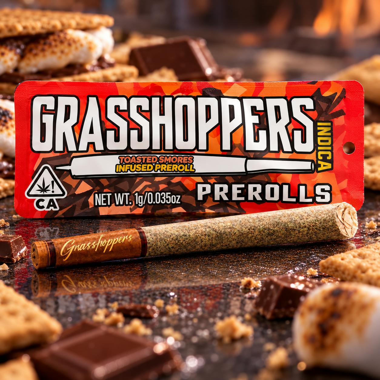 Grasshoppers | Toasted S'mores | Infused Joints | 1g