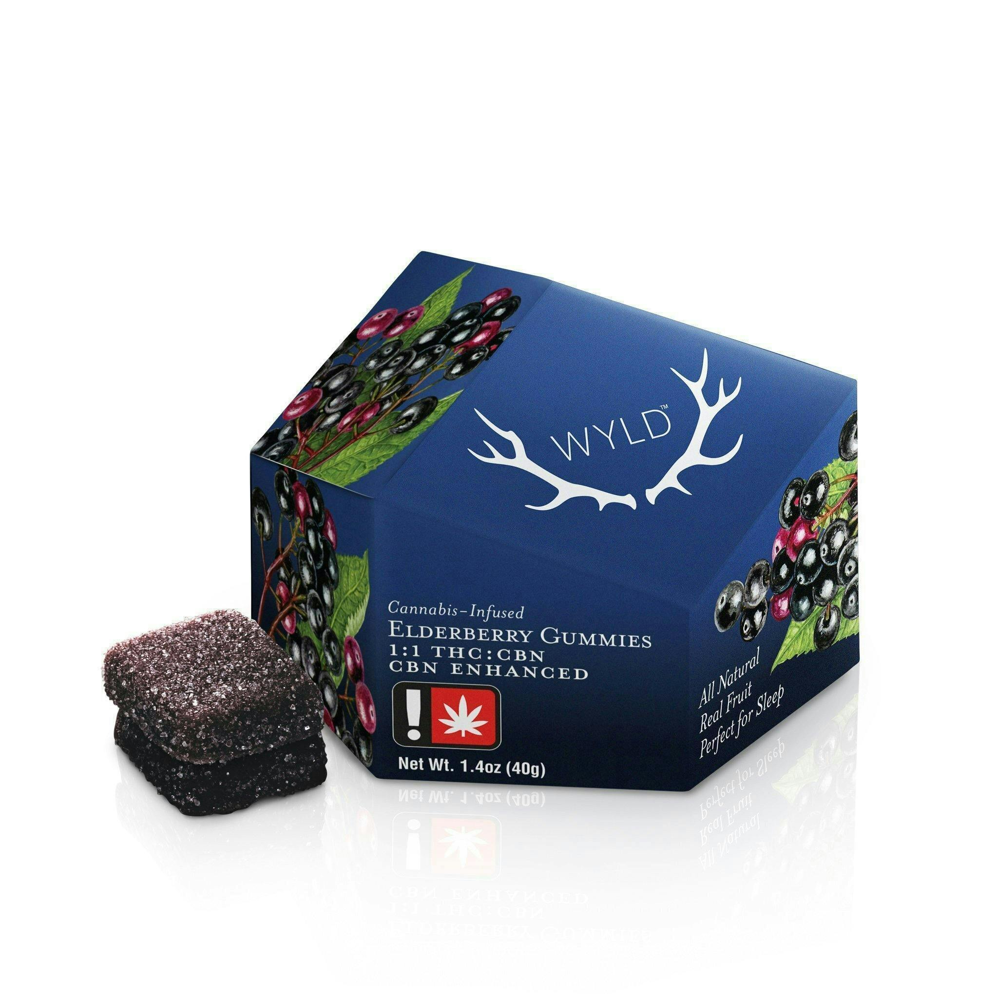 Elderberry 1:1 THC:CBN Indica Enhanced Gummies | 50mg | 10ct | 5mg/ea