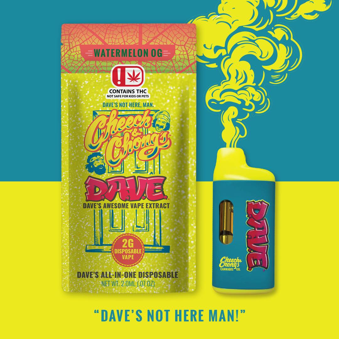 D.A.V.E. - 2 gram Disposable Vape - Watermelon OG - Indica