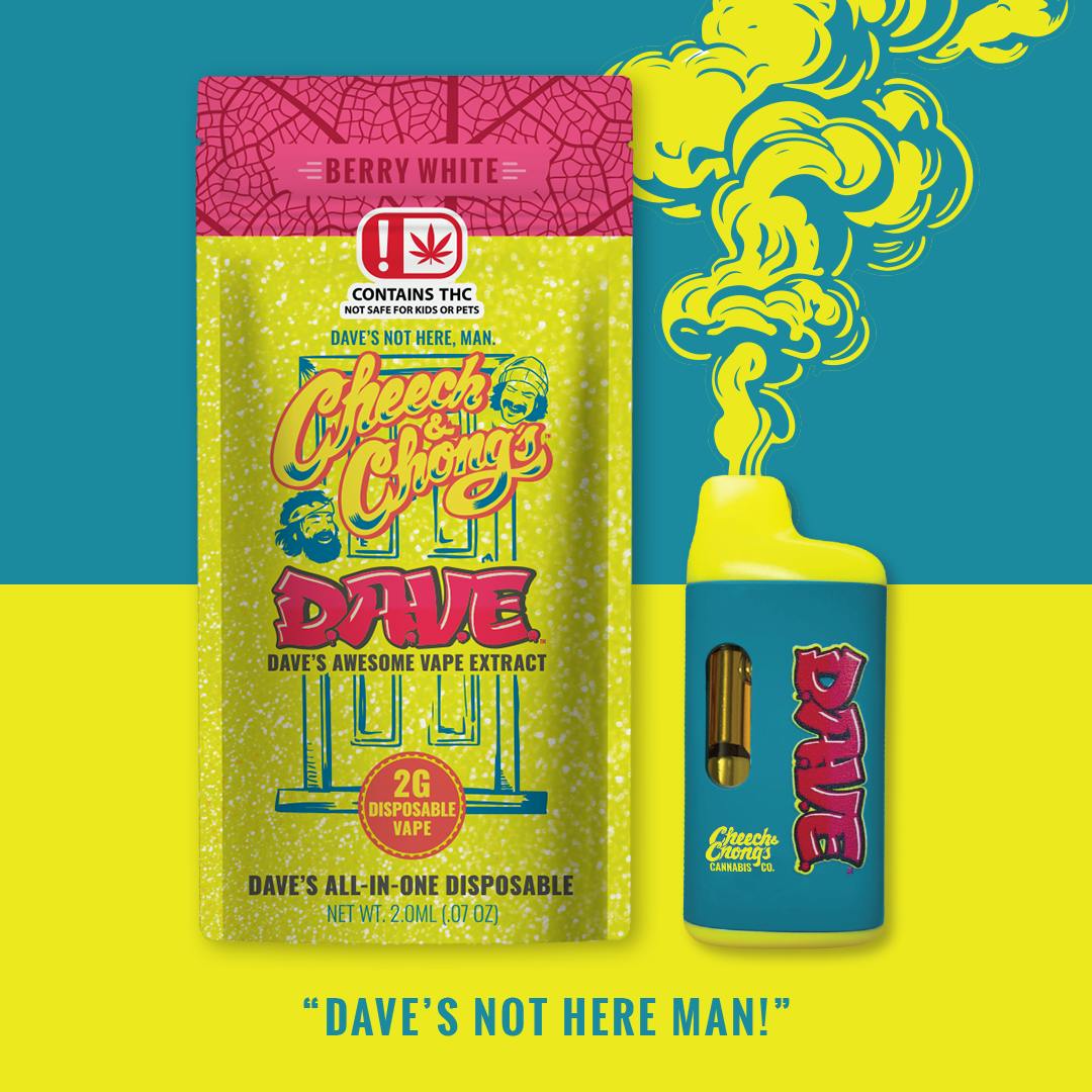 D.A.V.E. - 2 gram Disposable Vape - Berry White - Hybrid