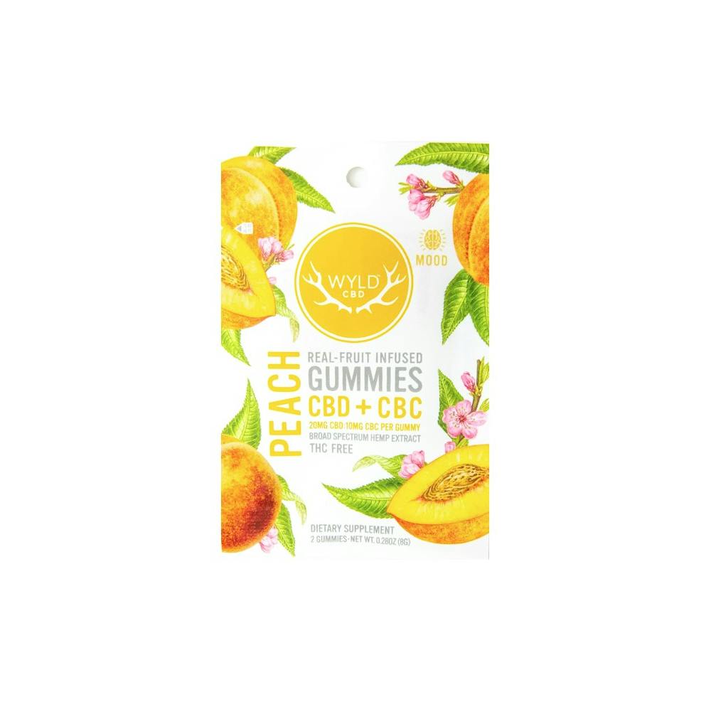 Peach 2:1 CBD:CBC Gummies | 40mg | 2ct | 20mg/ea by Wyld
