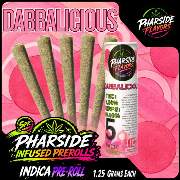 Pharside - Infused Pre-Roll 5 Pack- Dabbalicious 6.25g