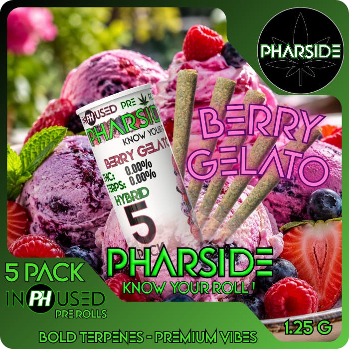 Pharside - Infused Pre-Roll 5 Pack- Berry Gelato 6.25g