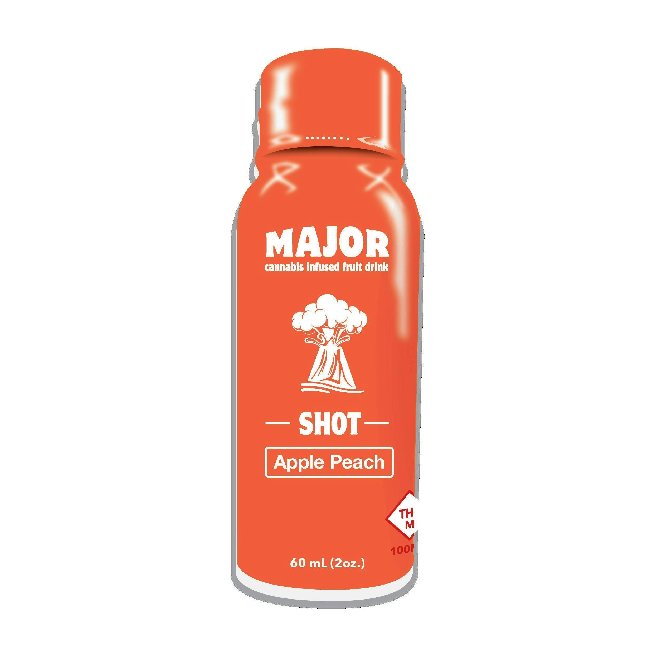 Major | Apple Peach Shot | Non-carbonated | 100mg | 2fl oz