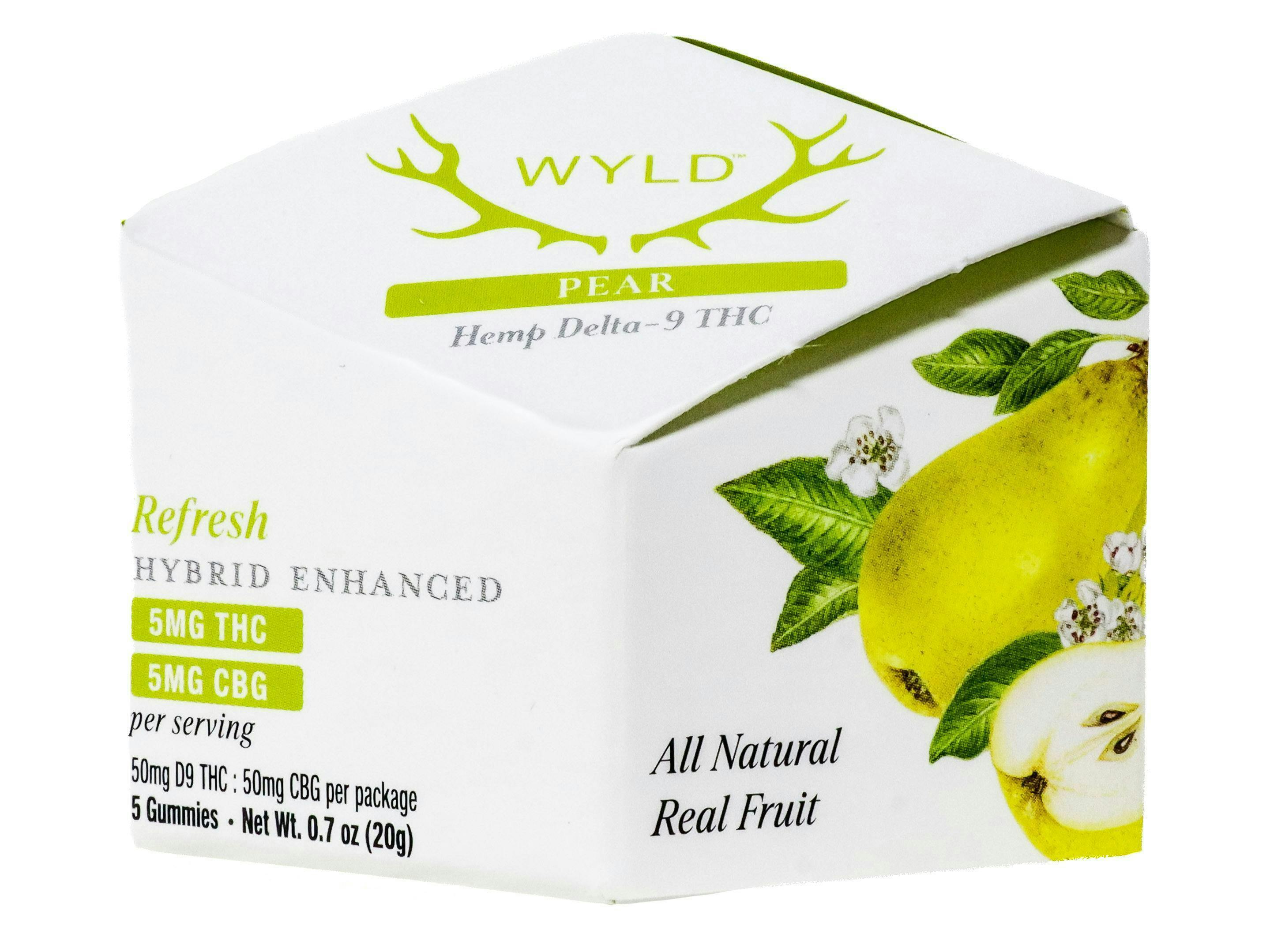 Pear | Hemp Gummies | 25mg | 5pk | 5mg/ea by Wyld
