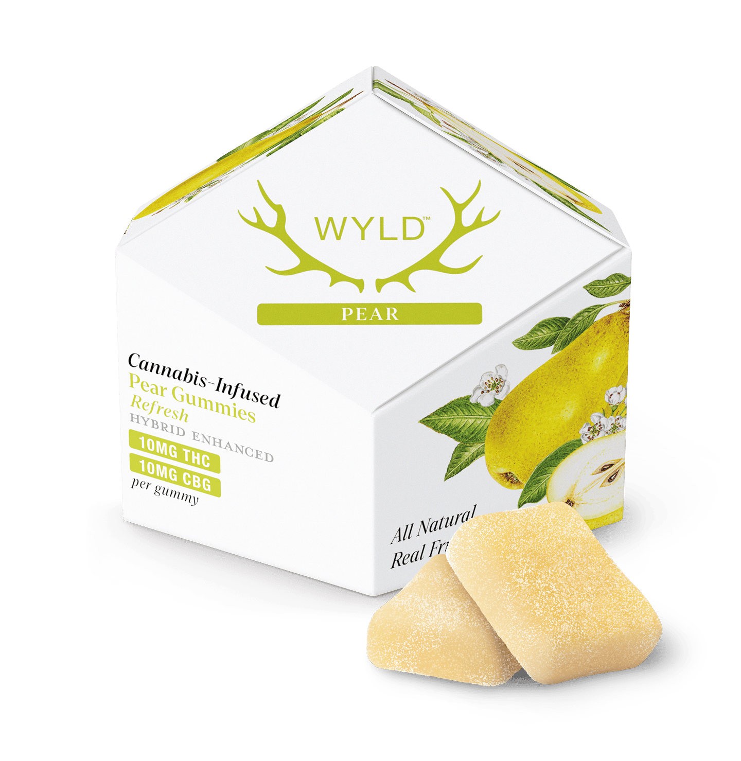 Pear 1:1 CBG:THC Hybrid Enhanced Gummies · Gummies · 10pk