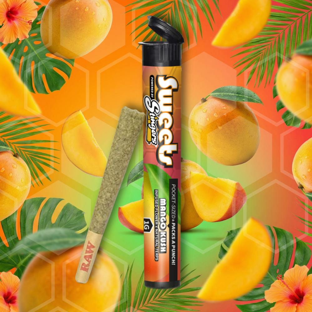 Mango Kush | Infused Joint | 1g at The Boston Garden Athol Dispensary