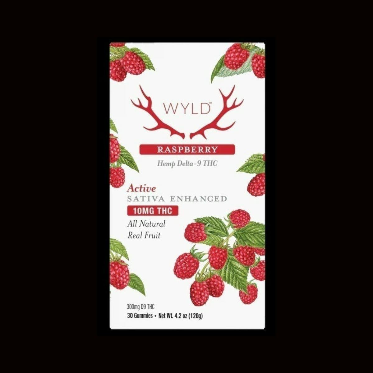 Raspberry Sativa Enhanced Delta-9 Gummies | 300mg | 30ct | 10mg/ea