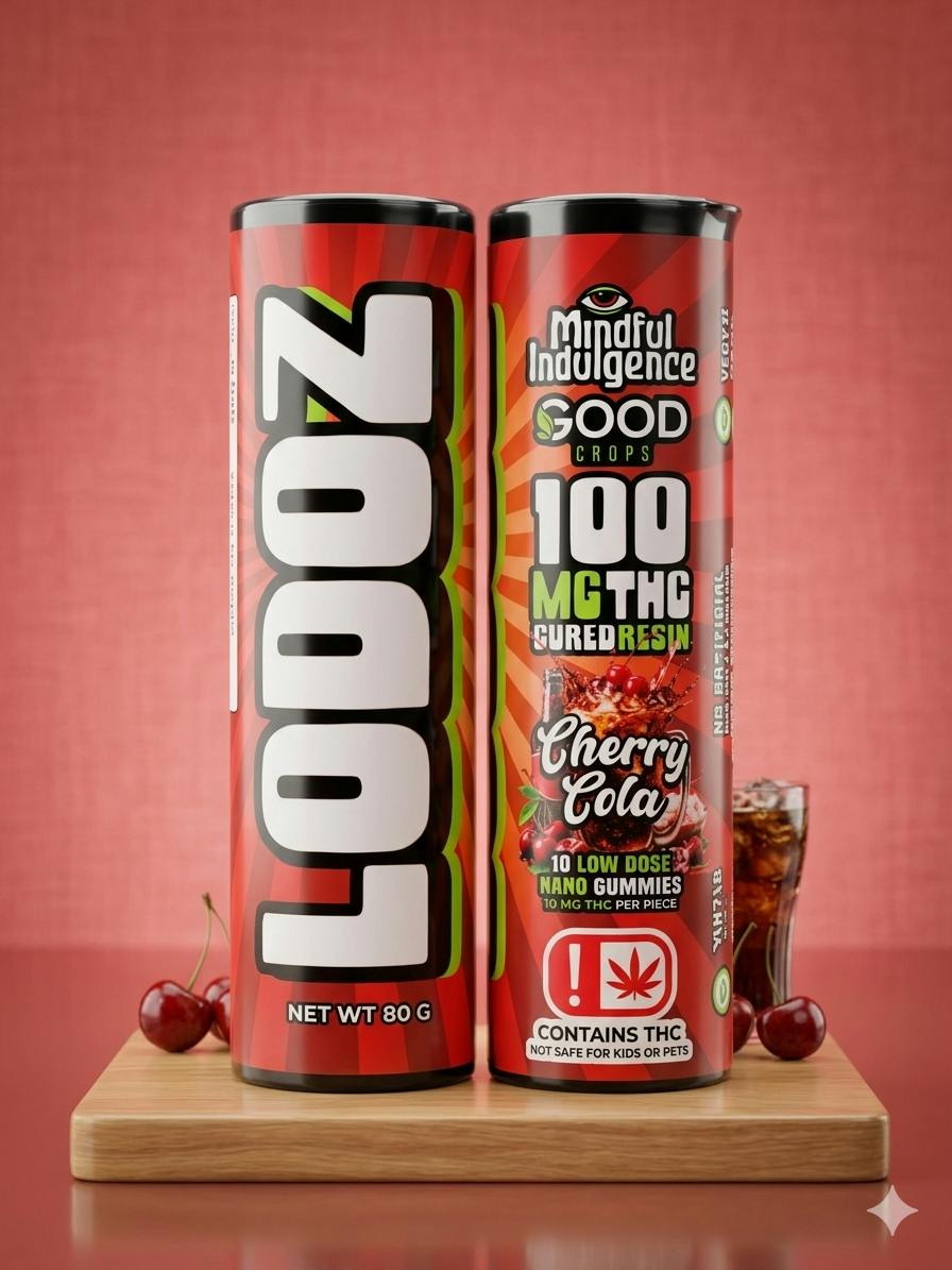 LoDoz - Cherry Cola - Nano Resin Gummies - 10mg each - 100mg total by Mindful Indulgence