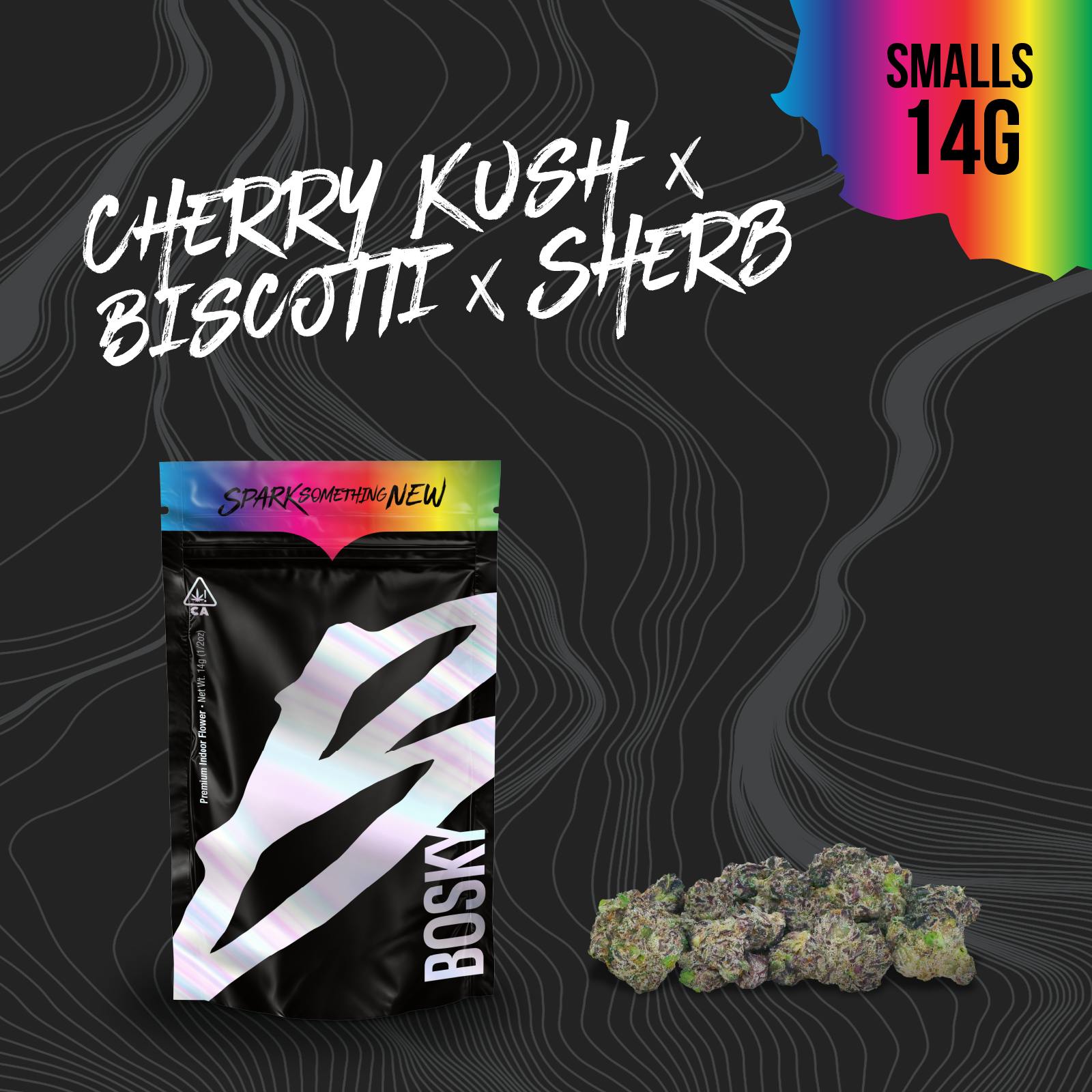 BOSKY | Cherry Kush x Biscotti x Sherb | Small Buds | 14g