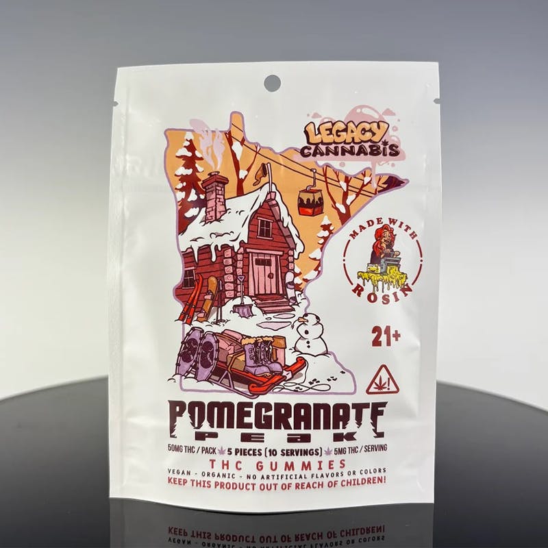 Pomegranate Peak | Gummies | 10pk | 5mg/ea at Legacy Cannabis