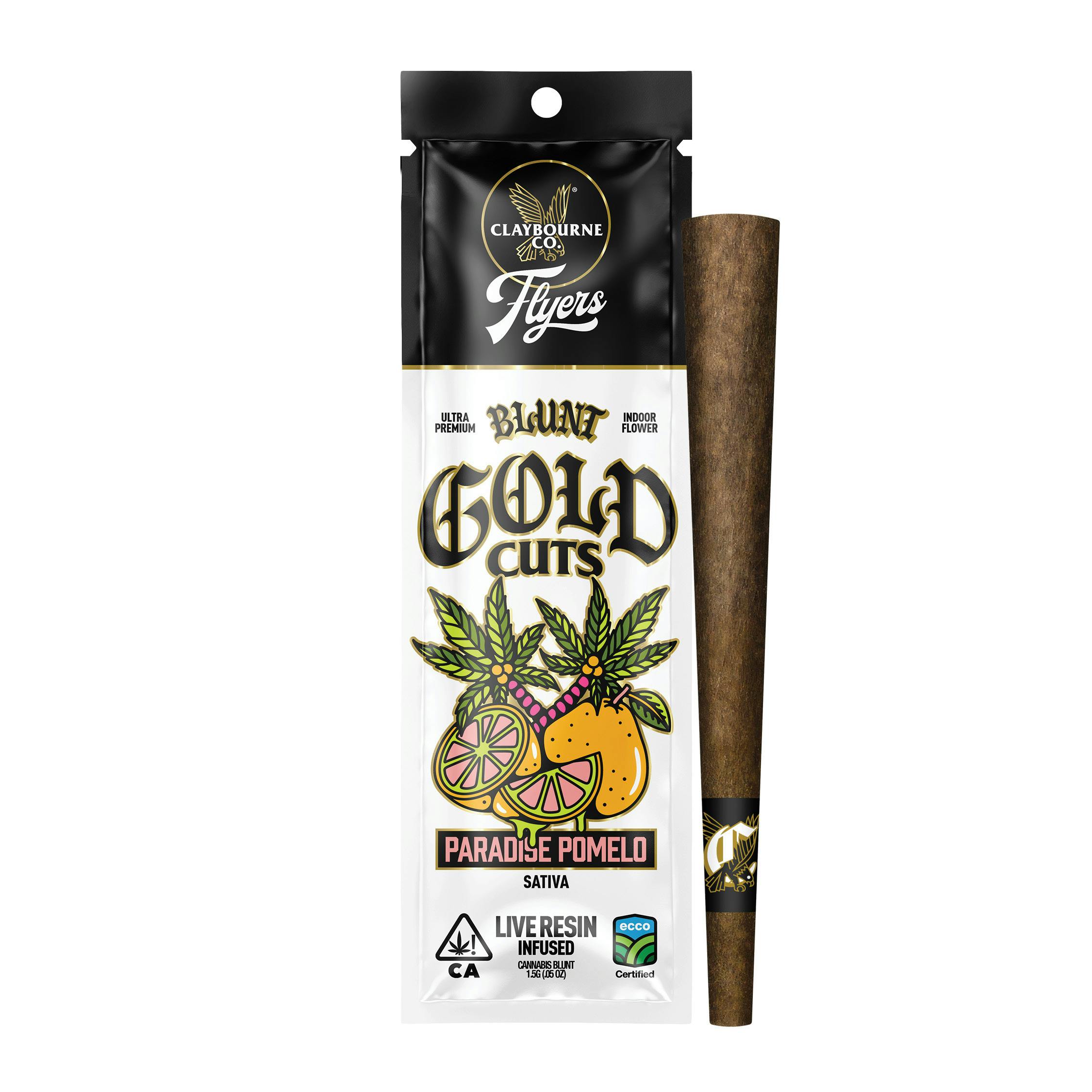 Paradise Pomelo (1.5g) - Flyers Gold Cuts Live Resin Infused Blunt