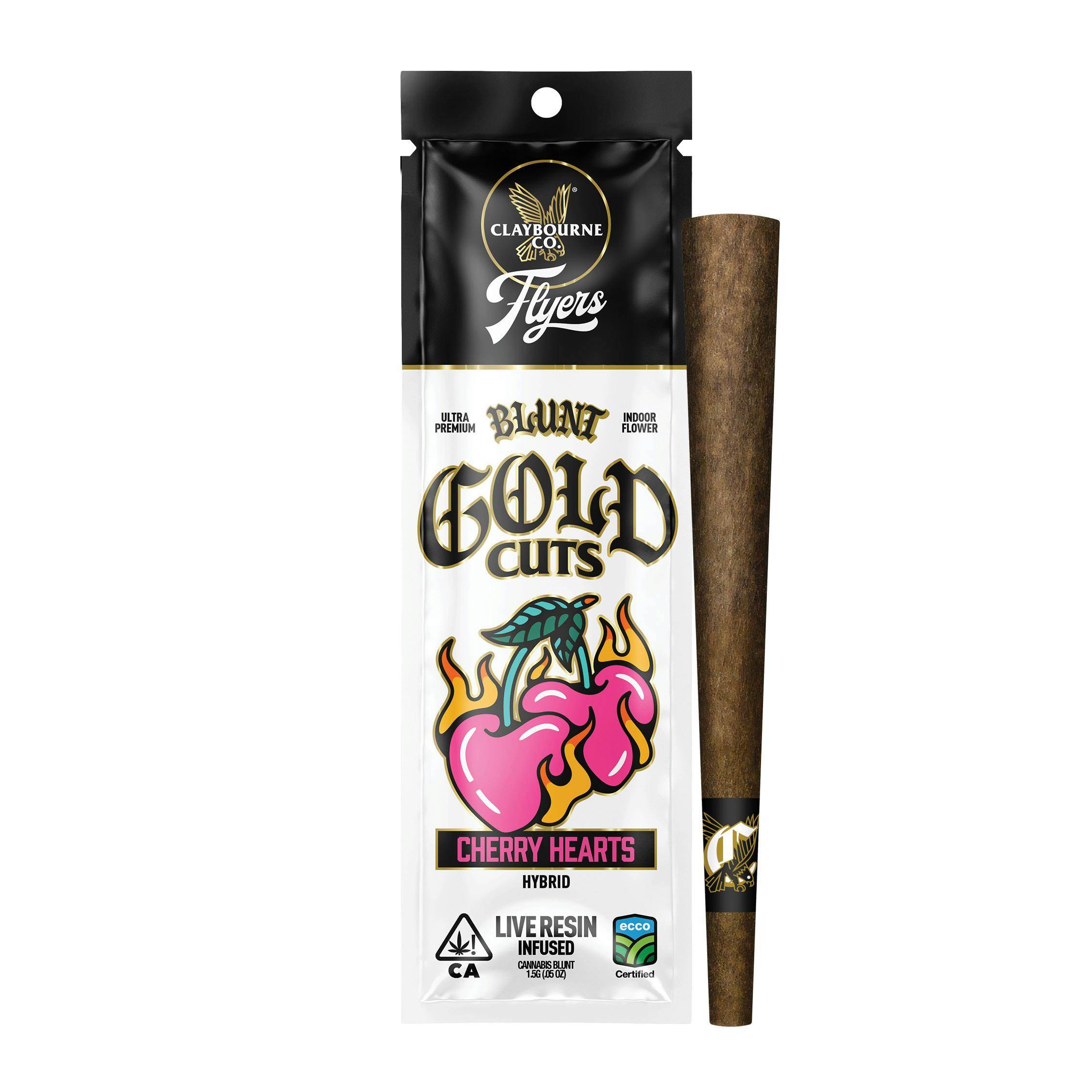 Claybourne Co.: Cherry Hearts - Flyers Gold Cuts Blunt