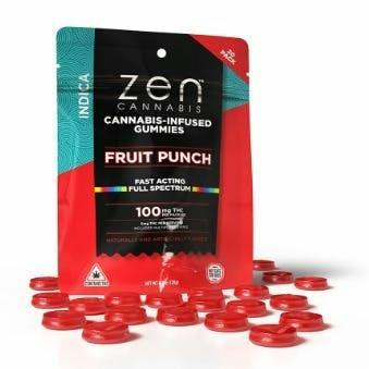 Zen | Fruit Punch Gummies | 100mg | 20ct | 5mg/ea
