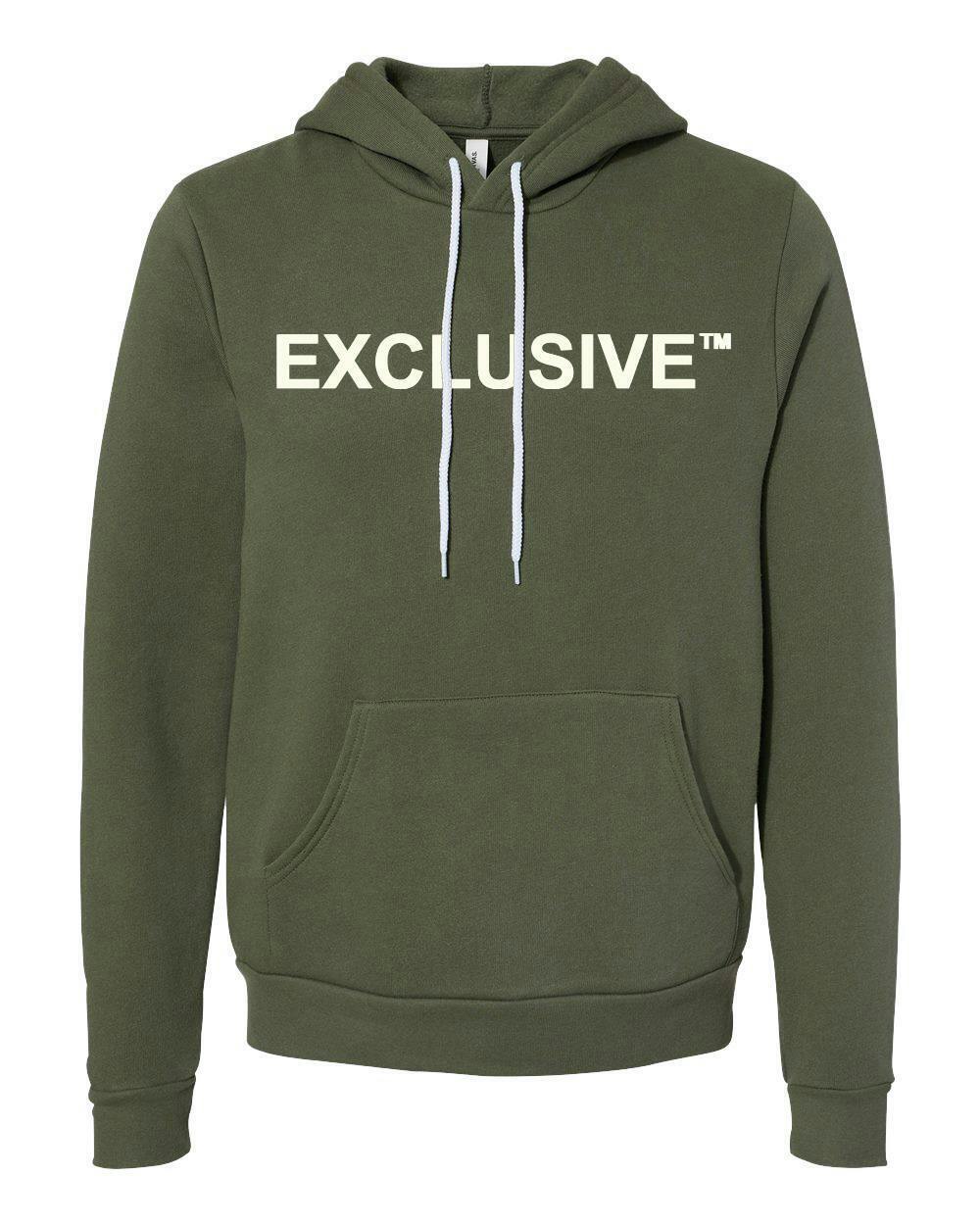 Exclusive White Logo | Army Green Hoodie | Medium