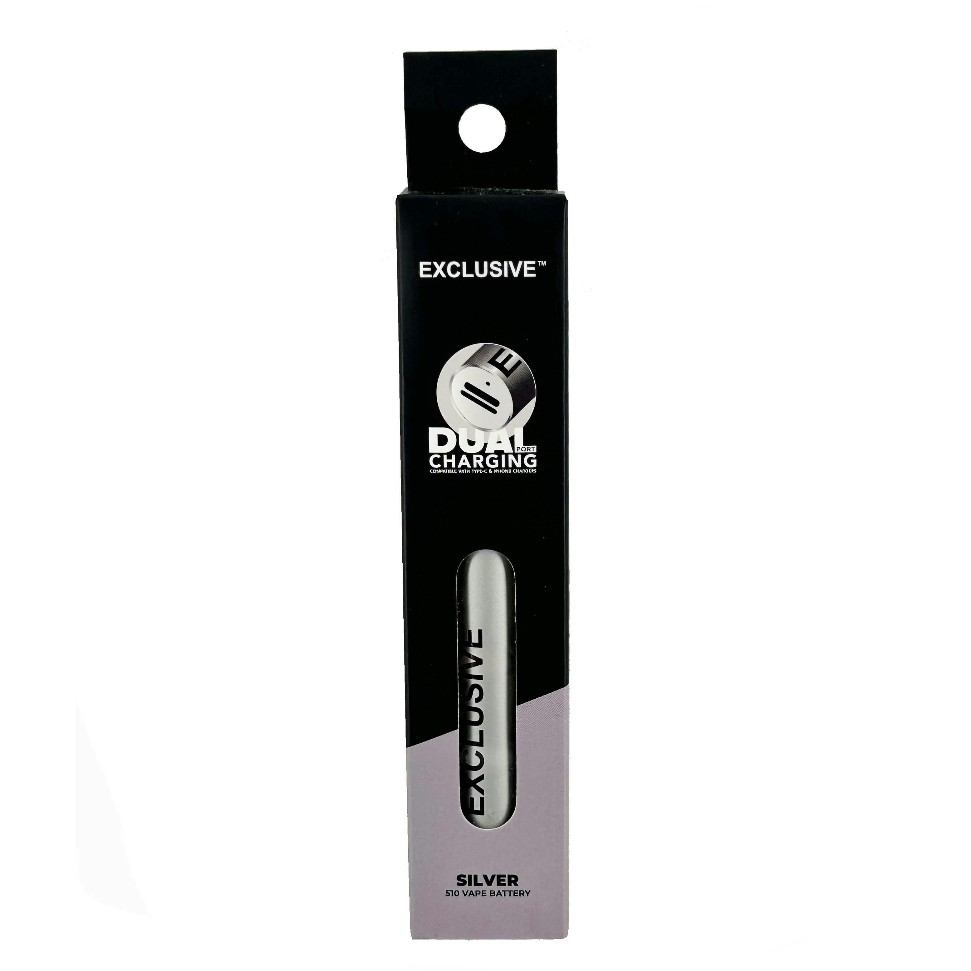 Silver | 510 Dual Charging Battery | Push Button