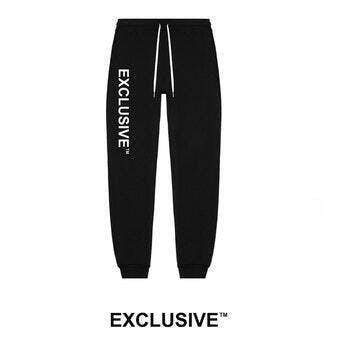 Exclusive White Logo | Black Joggers | XL