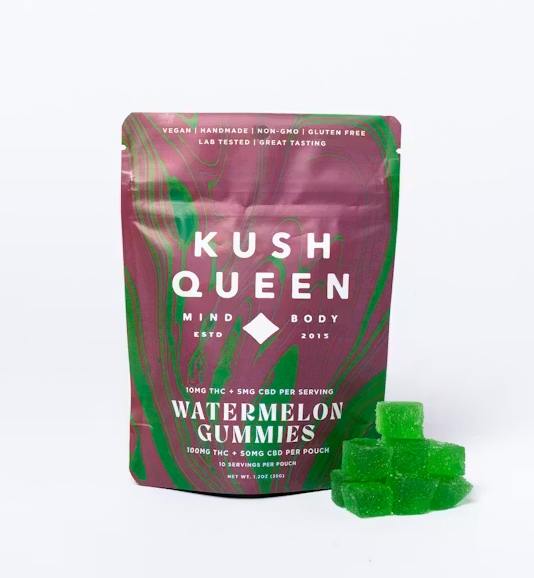 Kush Queen | Watermelon 2:1 THC:CBD Gummies | 100mg | 10ct | 10mg/ea