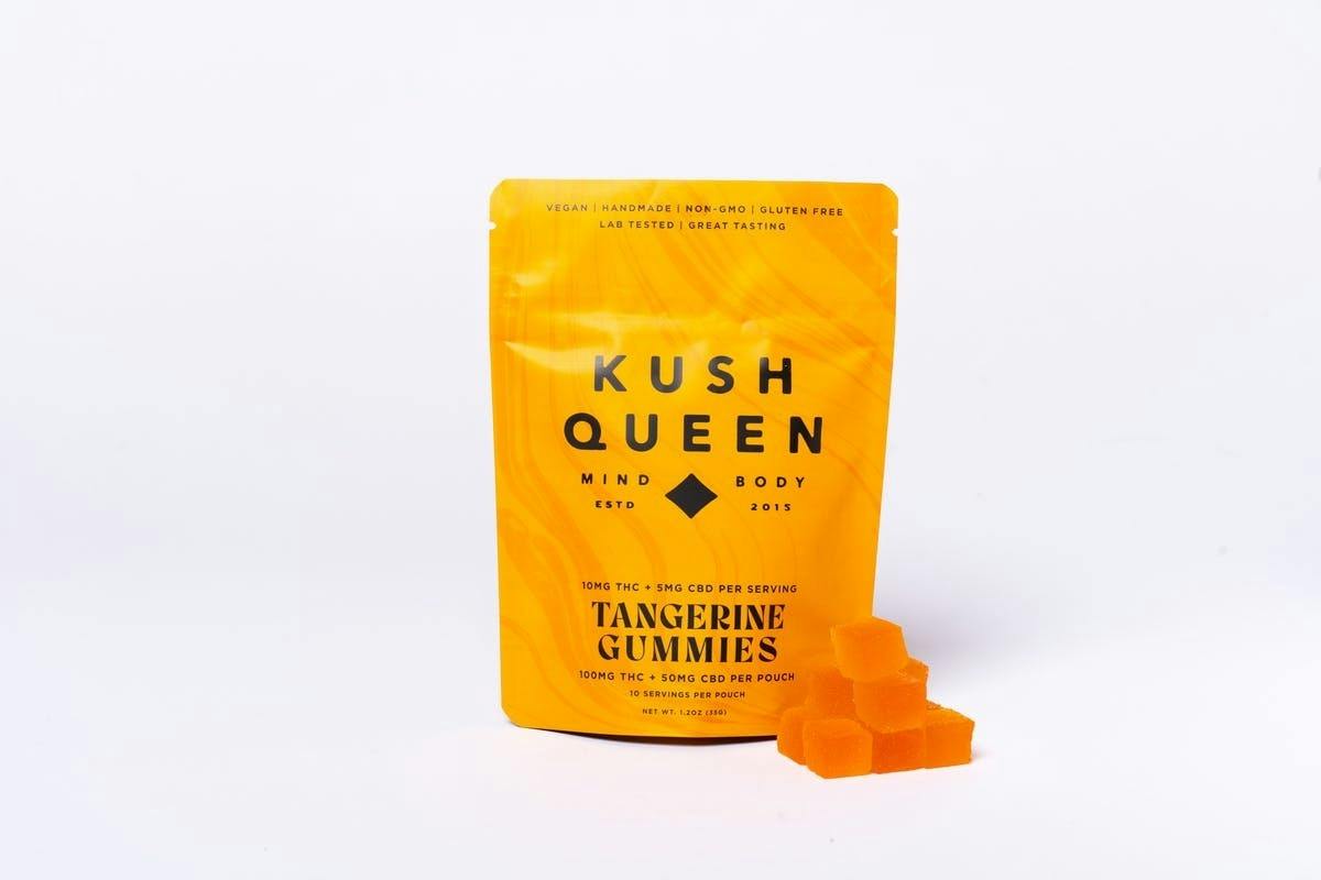 Kush Queen | Tangerine 2:1 THC:CBD Gummies | 100mg | 10ct | 10mg/ea