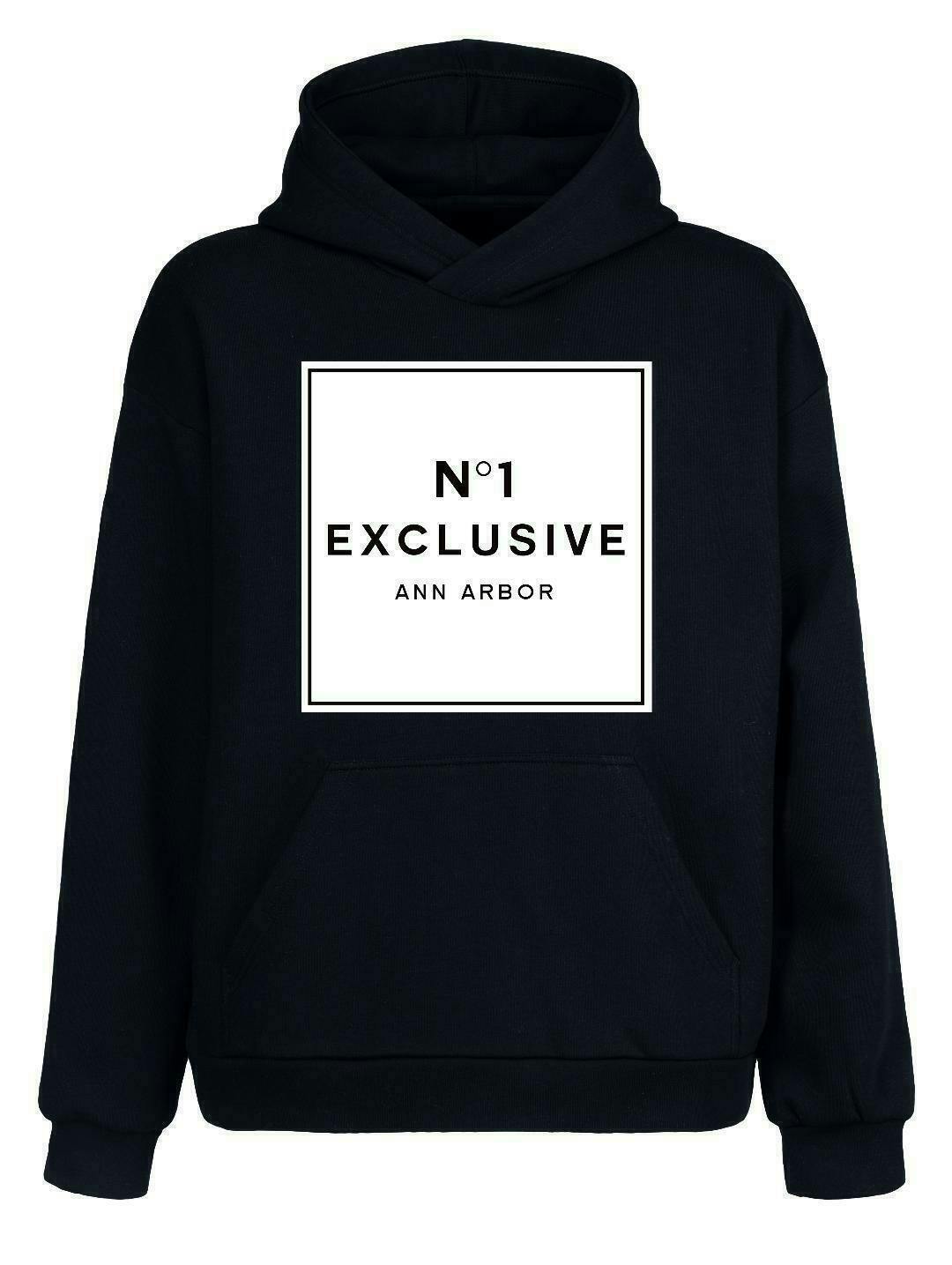 Chanel White Logo | Black Hoodie | Medium