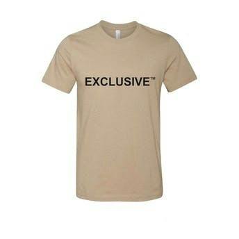 Exclusive Black Logo | Tan T-Shirt | XS