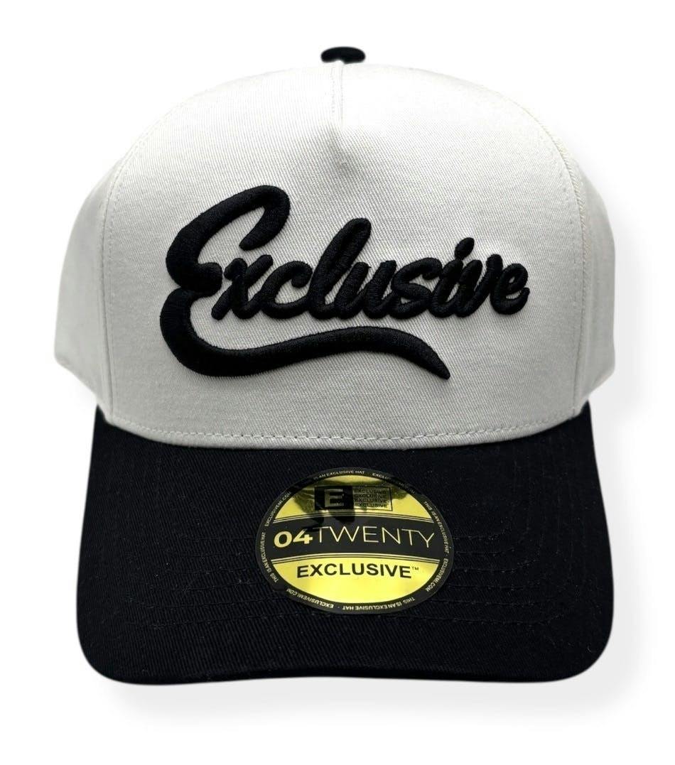 Exclusive x Crenshaw | White Baseball Hat (Black Logo)