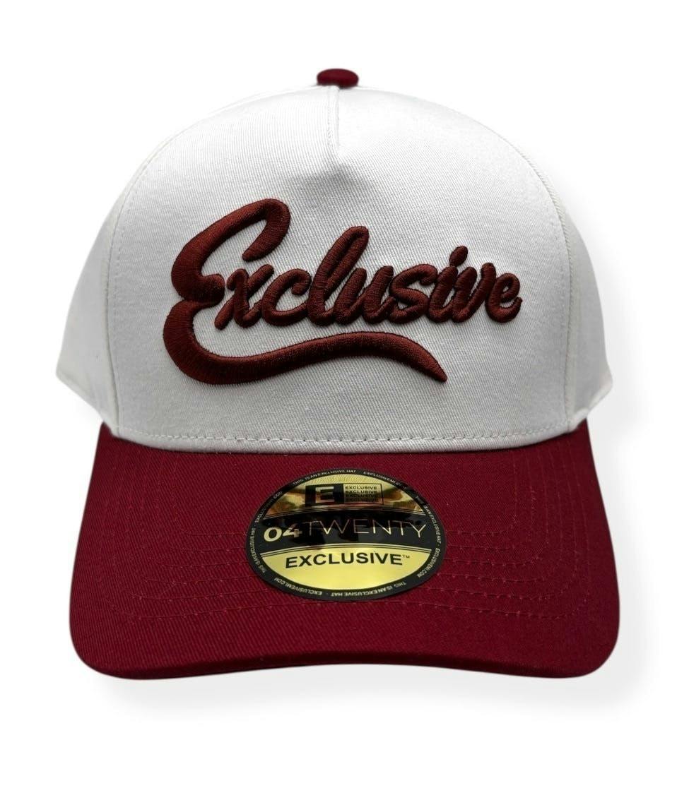 Exclusive x Crenshaw | White Baseball Hat (Red Logo)