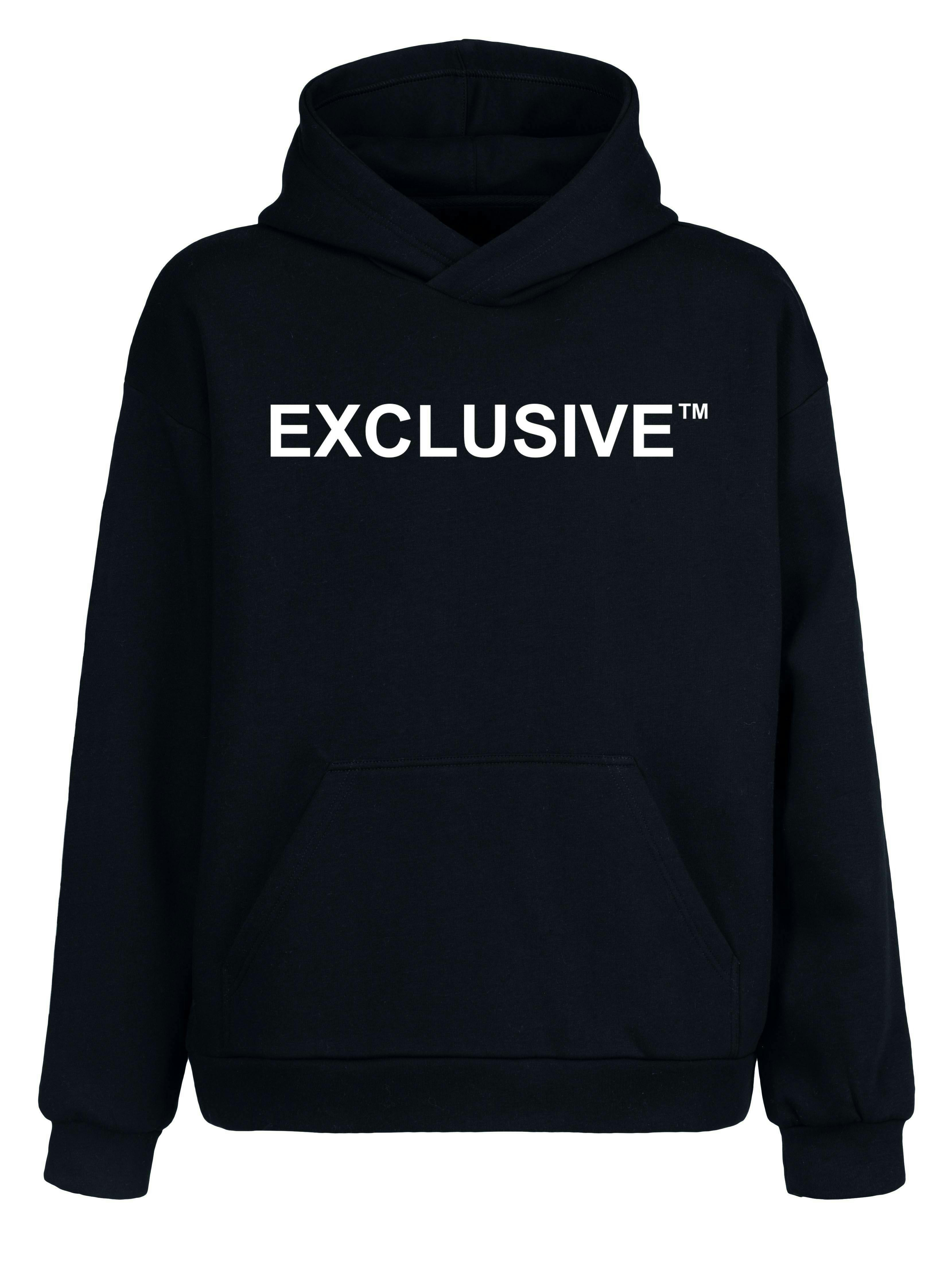 Exclusive White Logo | Black Hoodie | Small