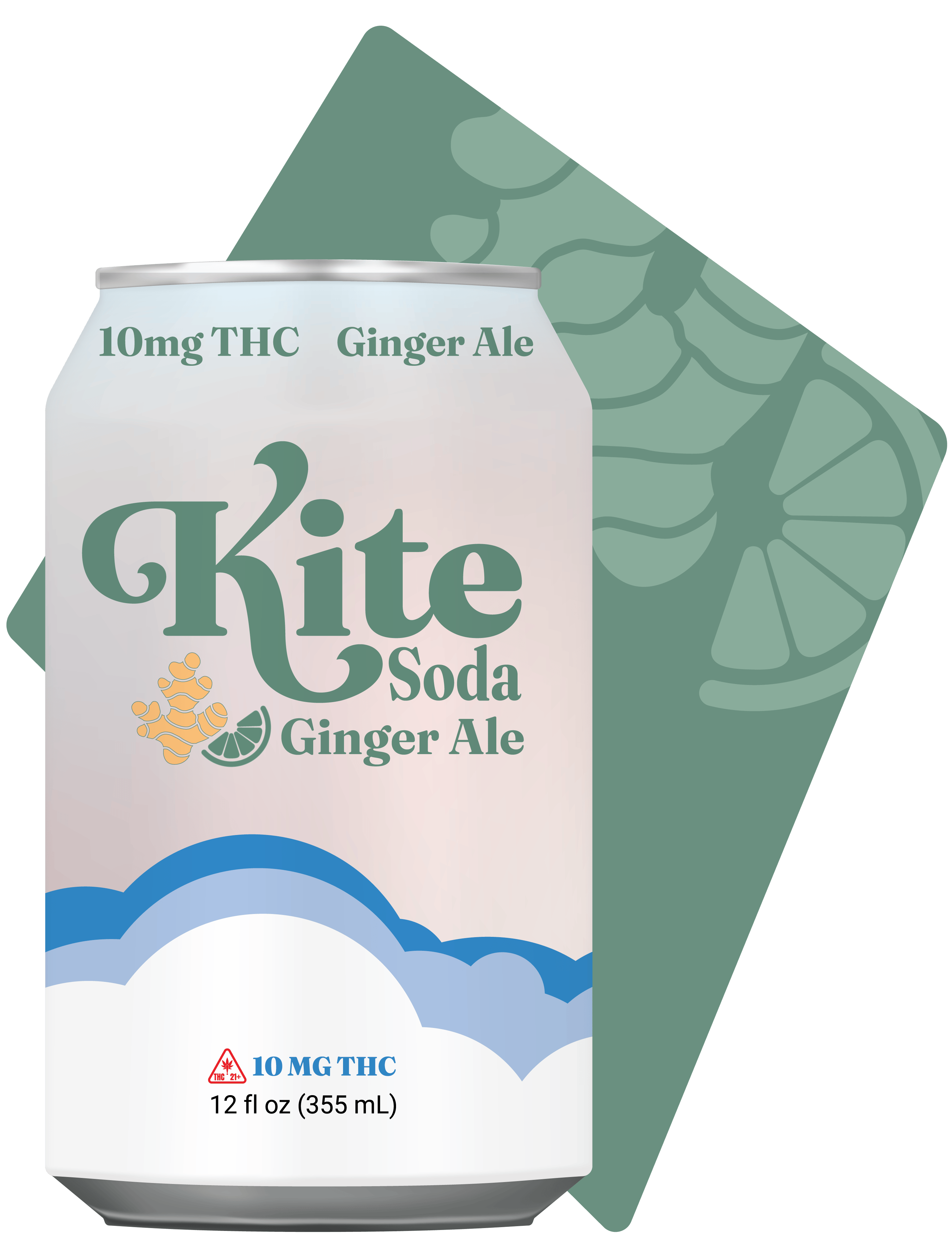 Ginger Ale | Non-carbonated | 10mg | 12fl oz by Kite