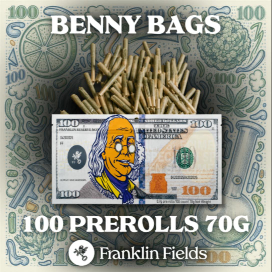 Franklin Fields Money Bags 70G Pre Roll Multipack Glitter Bomb