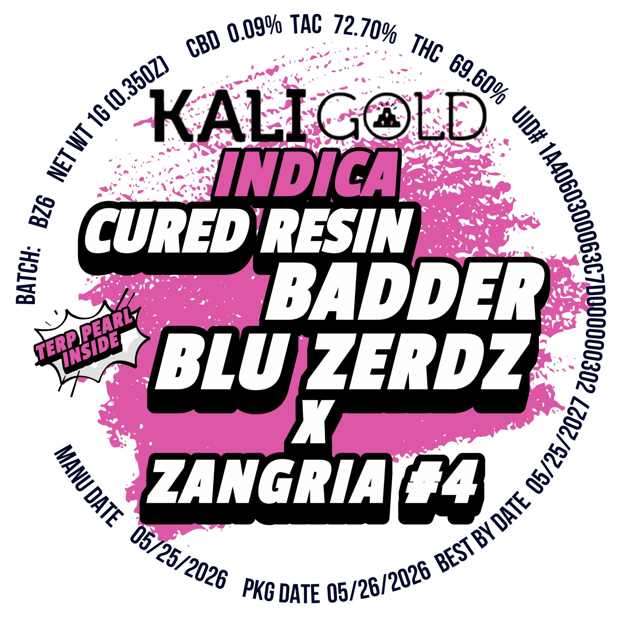 Kaligold extracts: Blu Zerdz X Zangria #4