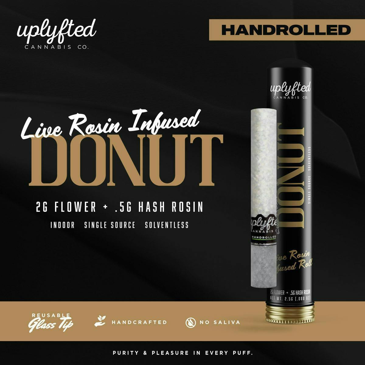 Marker Fumez x Canal St. Runtz | Live Rosin Infused Donut Joint | 2.5g by Uplyfted Cannabis Co