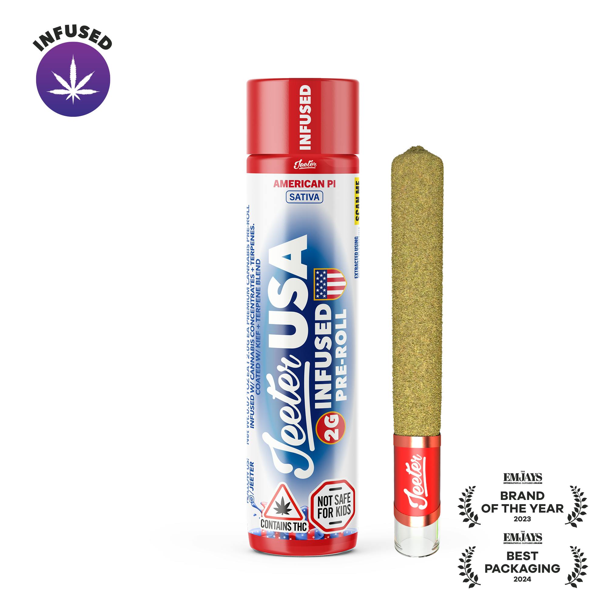 Jeeter WC 26 – American Pi XL Infused Pre-Roll