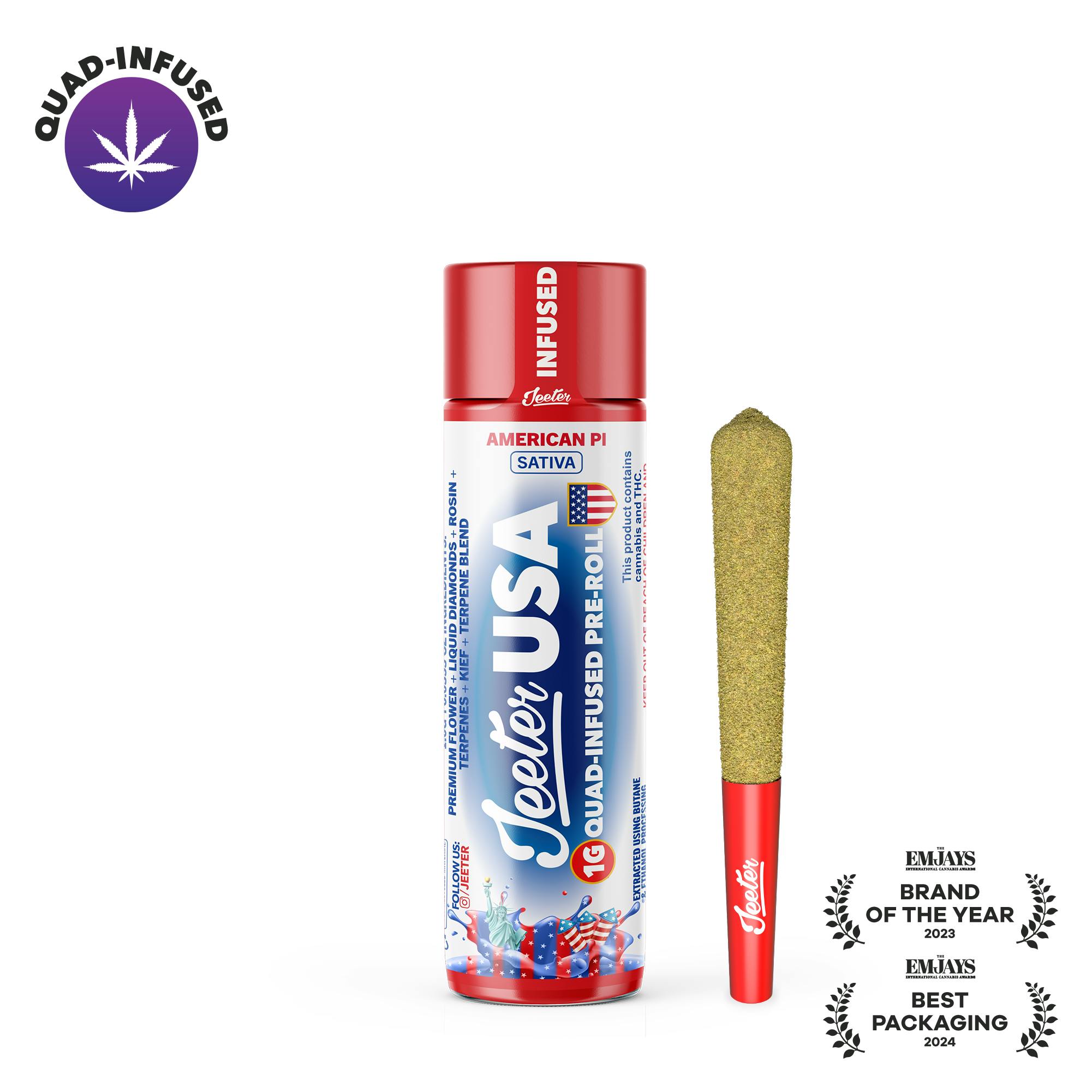 Jeeter WC 26 – American Pi 1G Infused Pre-Roll by Jeeter
