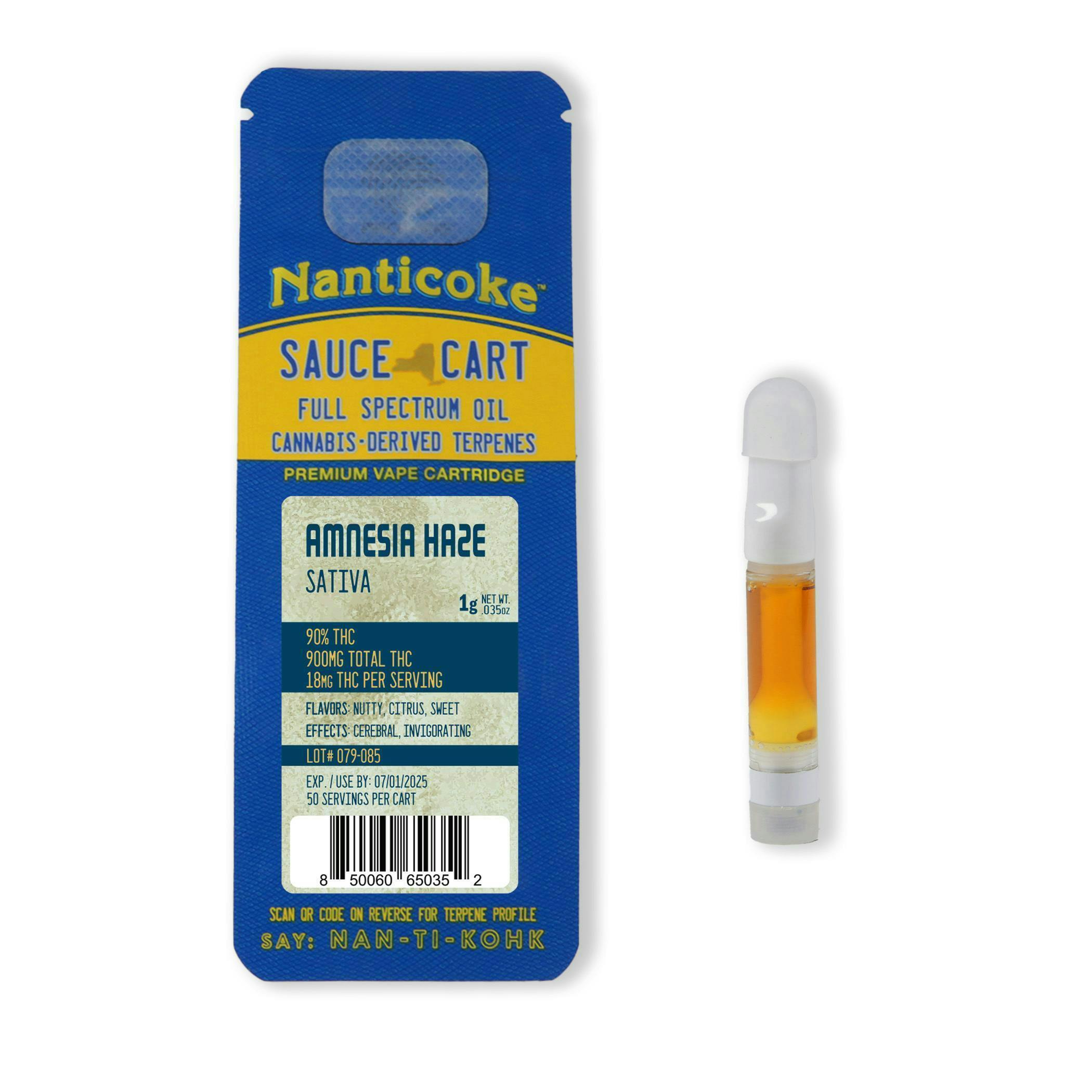 Amnesia Haze | Cartridge | 1g by Nanticoke