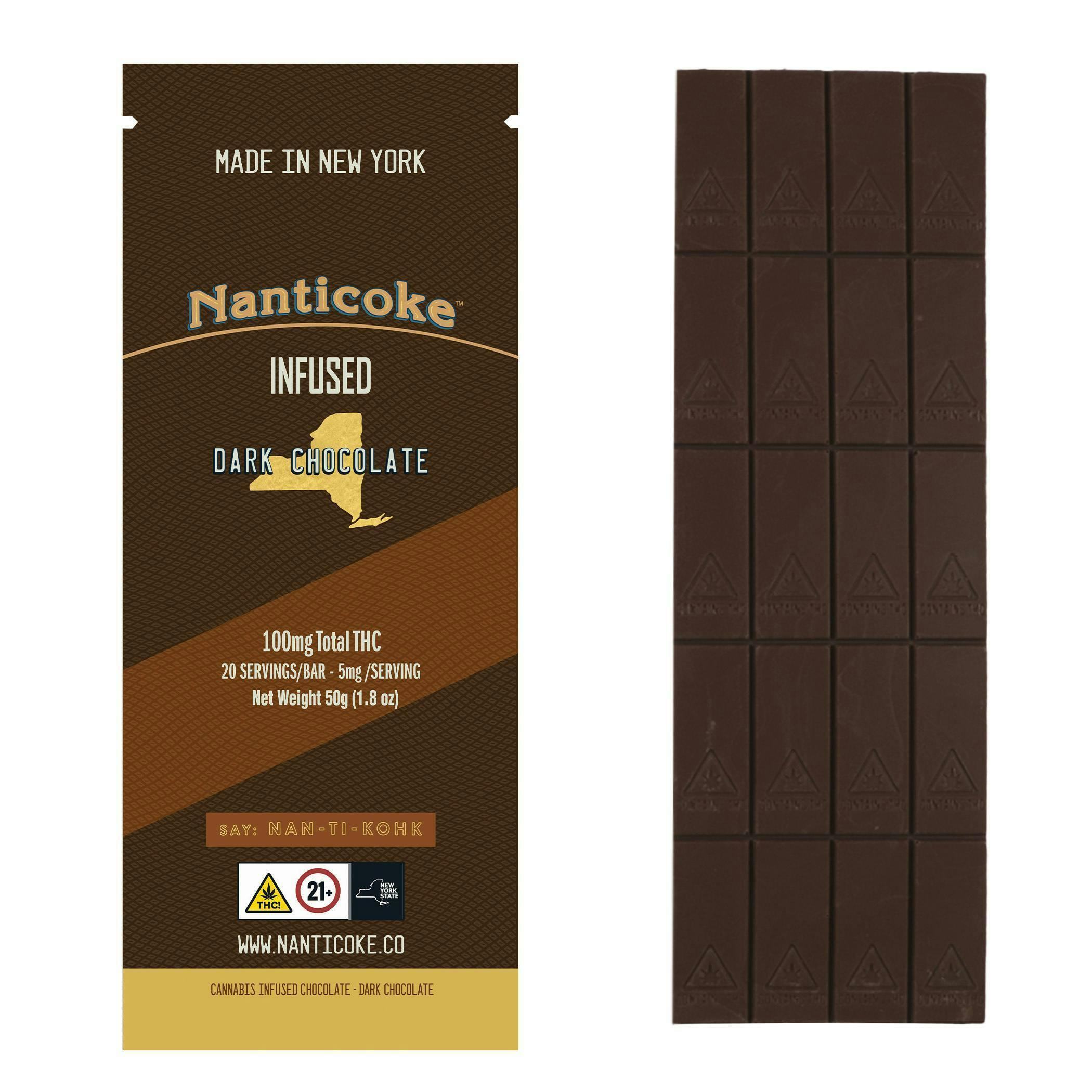 Dark Chocolate | 100mg | 20ct | 5mg/ea by Nanticoke
