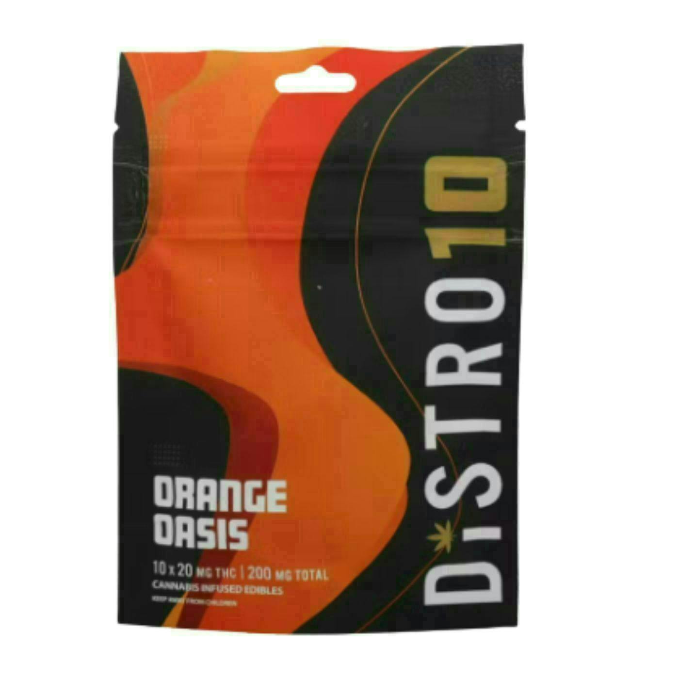 Orange Oasis Gummies | 200mg | 10pk | 20mg/ea by Distro 10