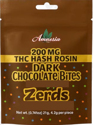 Dark Chocolate | Zerds Hash Rosin Chocolate Bites | 200mg