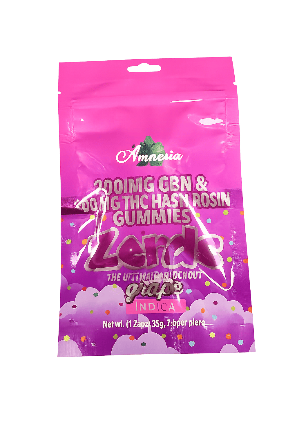 Grape Nighttime Zerds | Hash Rosin Gummies | 200mg | 5pk | 40mg/ea