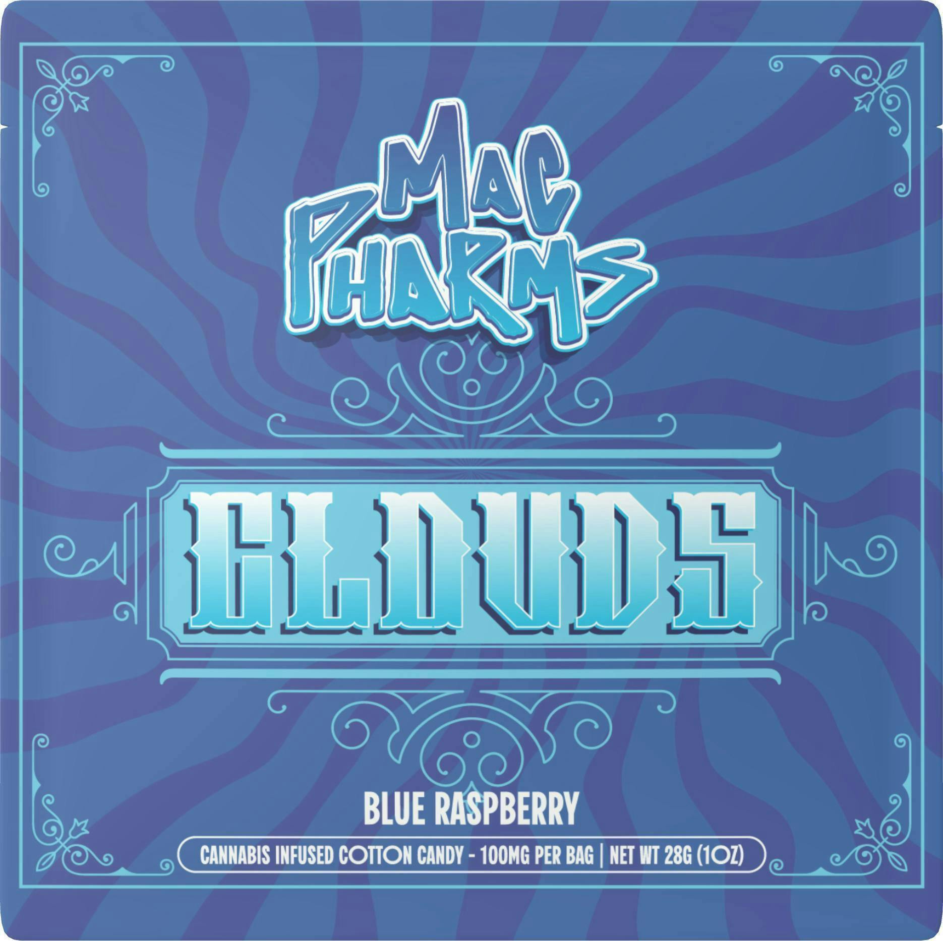 Clouds · Infused Cotton Candy · Blue Raspberry · Edible