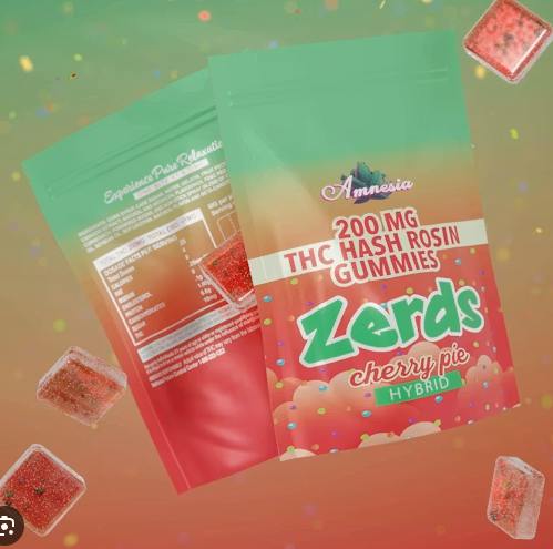 Cherry Pie | Zerds Hash Rosin Gummies | 200mg | 10pk | 20mg/ea